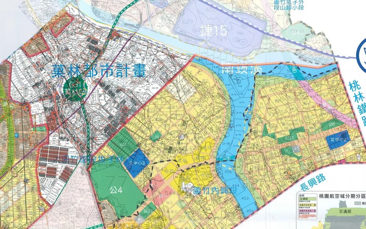桃園航空城市府二期範圍資料圖